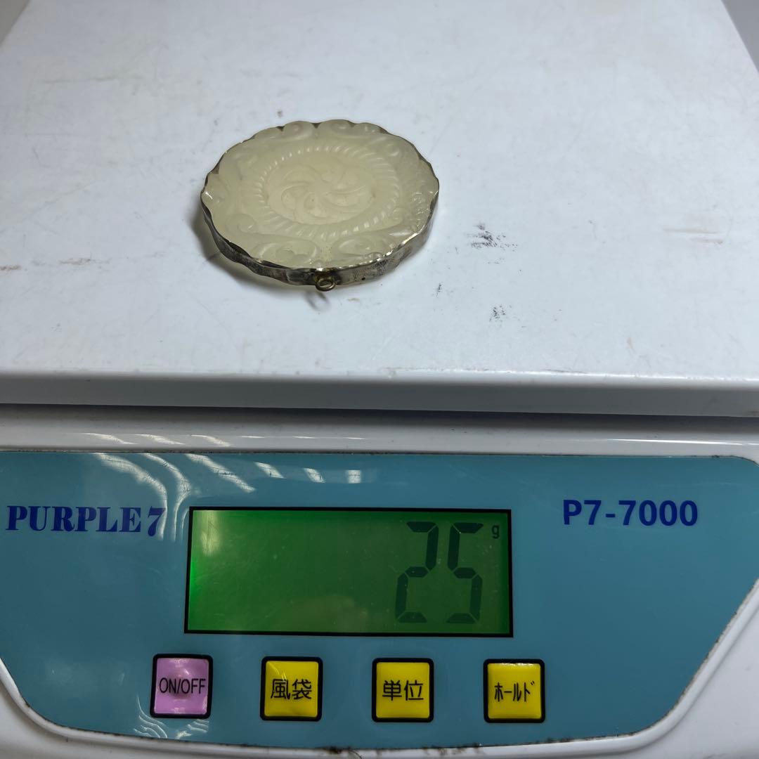 白砡ネックレストップ　25g 東Y7-1107☆2Fトヒチ