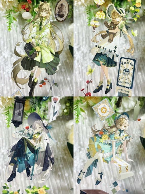 ✩のこり２✩J1026＃霁雨初晴(贝壳光)komos切り売り海外人物マステ女の子