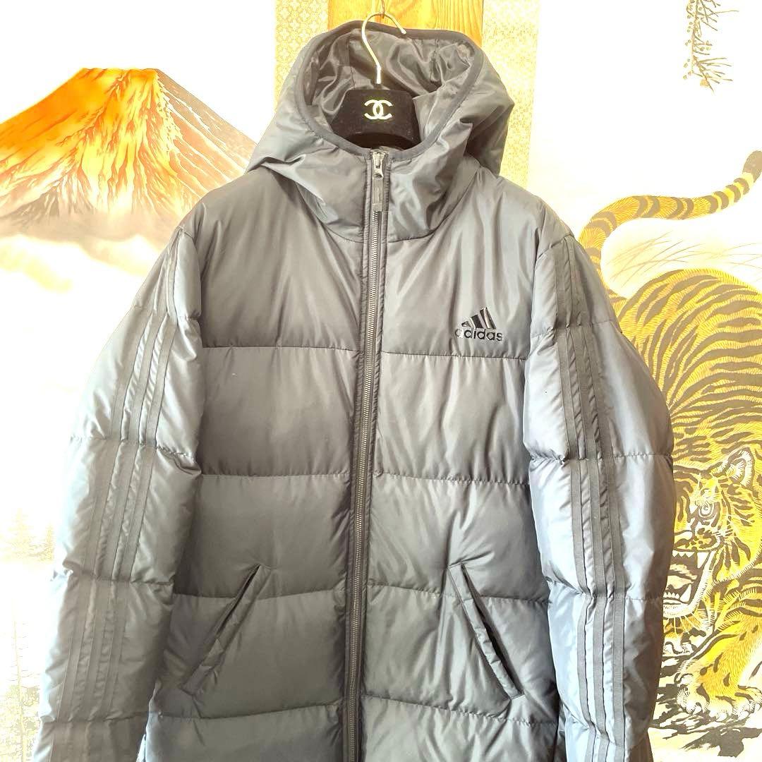 adidas アディダス ライト ロング　ダウンコート ベンチコート　XL