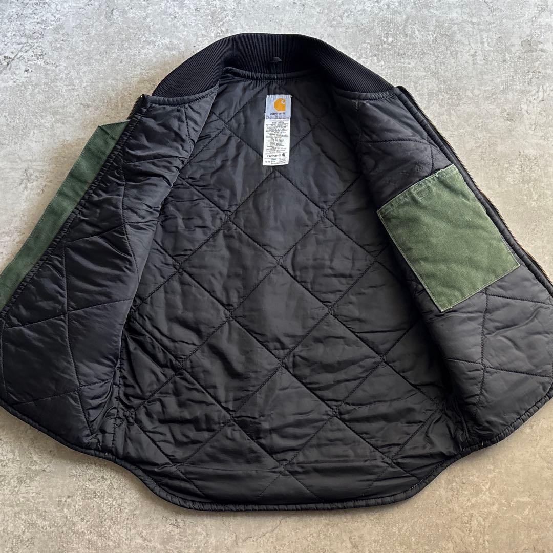 carhartt カーハート【S】希少サイズ ダックベスト グリーン 中綿 古着