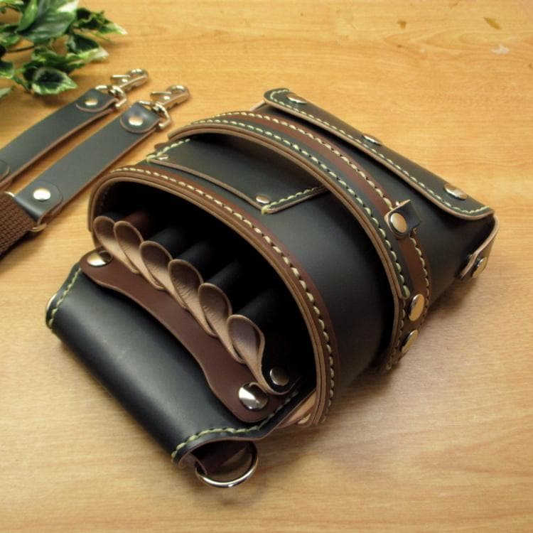 【トリマー向き】 ダークグリーン　６丁　 シザーケース　TSC-18/CGA