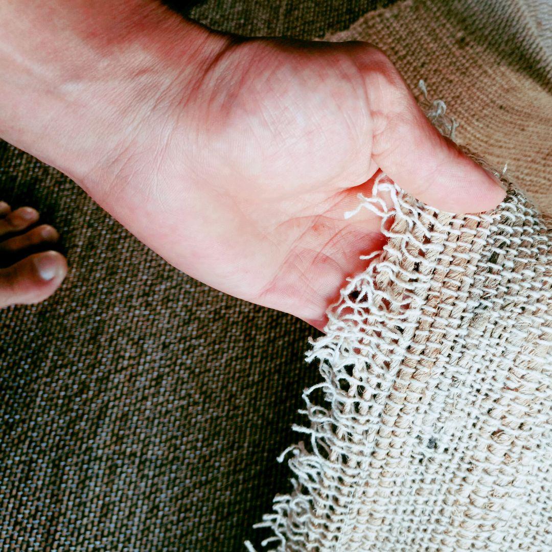 【手紡ぎバナナ×ヘンプ×コットン】　天然繊維ヨガマット ヨガラグ ラグマット