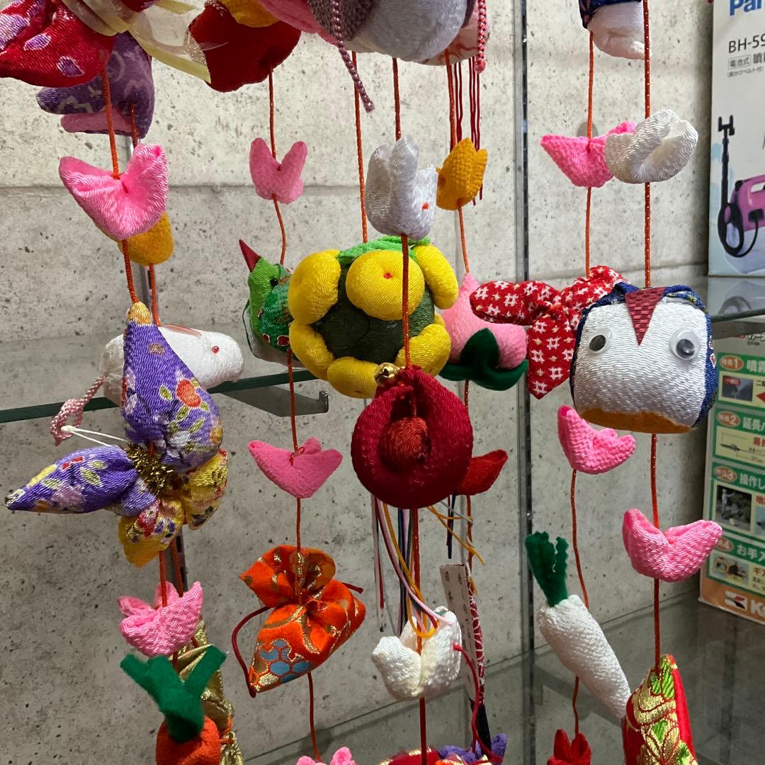 雛祭り つるし雛 ちりめん細工 吊るし飾り ピンク 新品未使用 展示品 箱あり