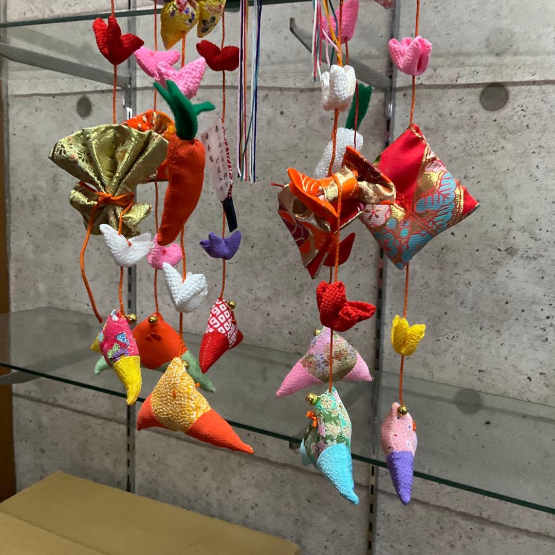 雛祭り つるし雛 ちりめん細工 吊るし飾り ピンク 新品未使用 展示品 箱あり