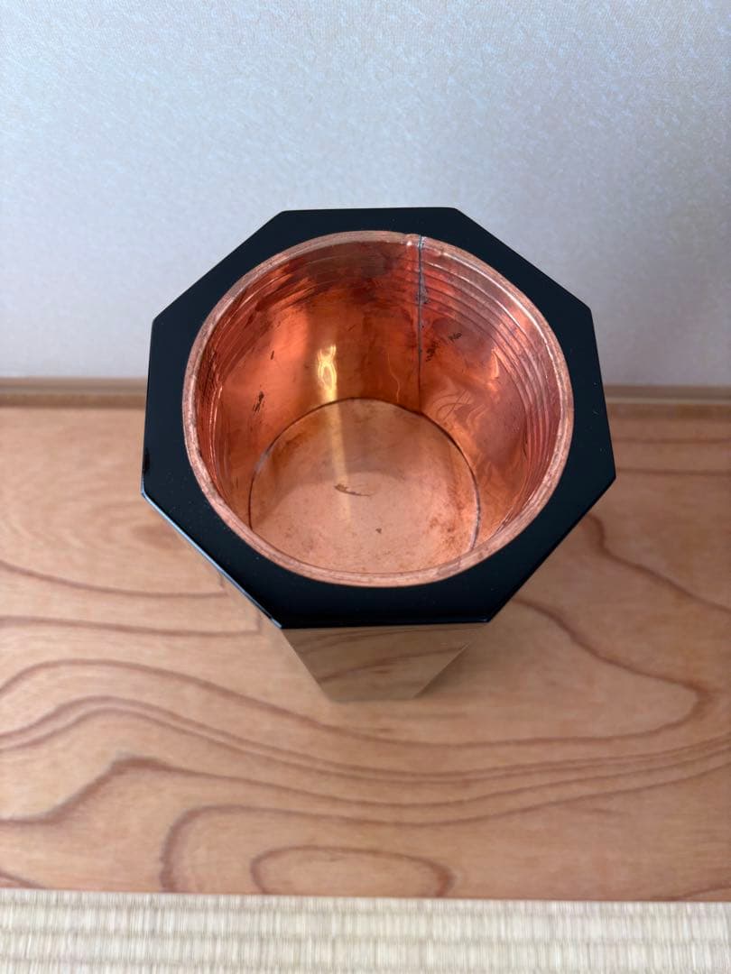 61 【おまとめ可能】　華道　八角塗寸胴　華道具　寸どう　生け花　花器　花入れ