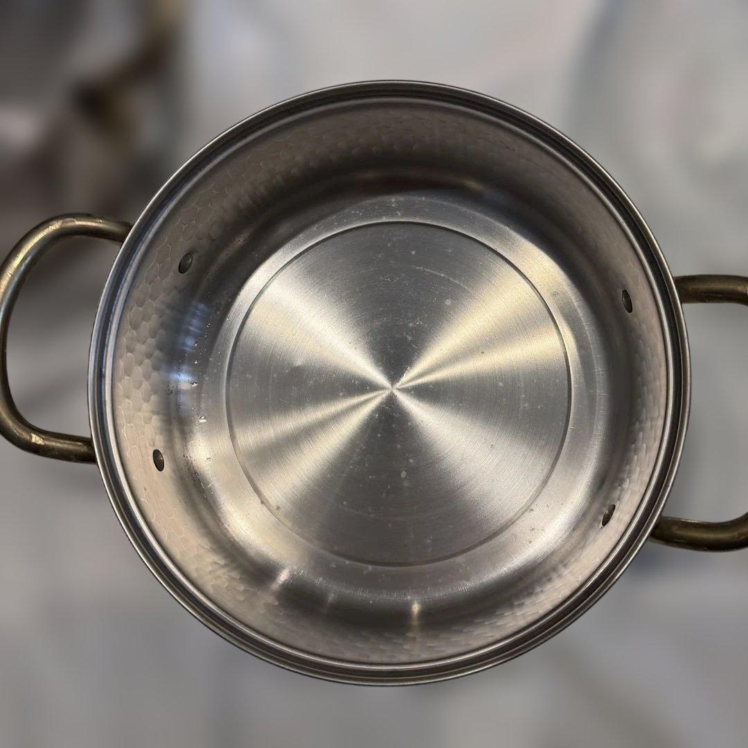 ステンレススチール 蒸し器 両側ハンドルVシリーズ18-8