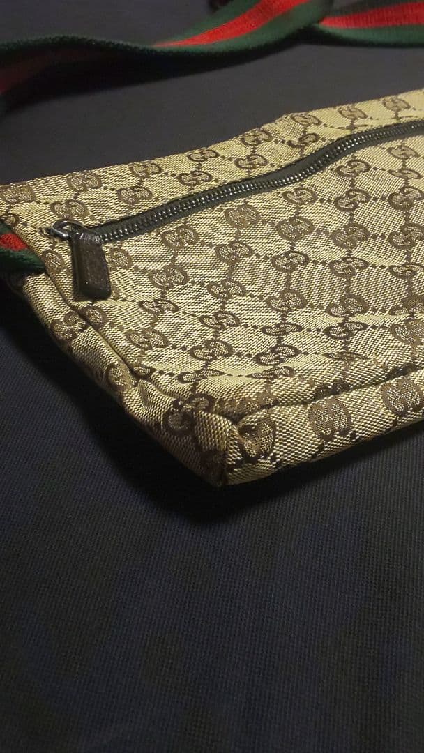美品　グッチ　CG キャンパス　ウエストポーチ　ボディバッグ※要確認