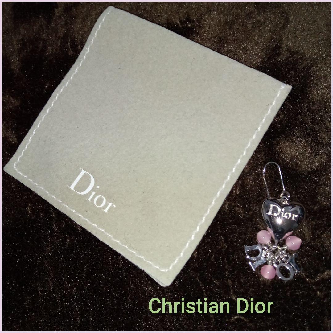ぼっちゃろ Christian Diorロゴ入チャームピアス(片耳用)＆袋