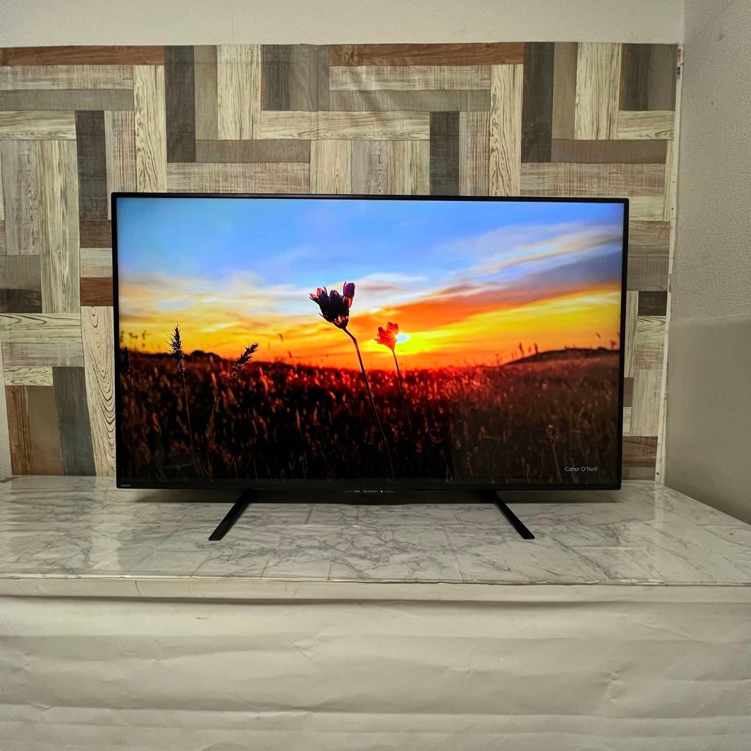 即日受渡❣️全国送料込シャープ50型液晶テレビ外付HDD録画対応　Wチューナー