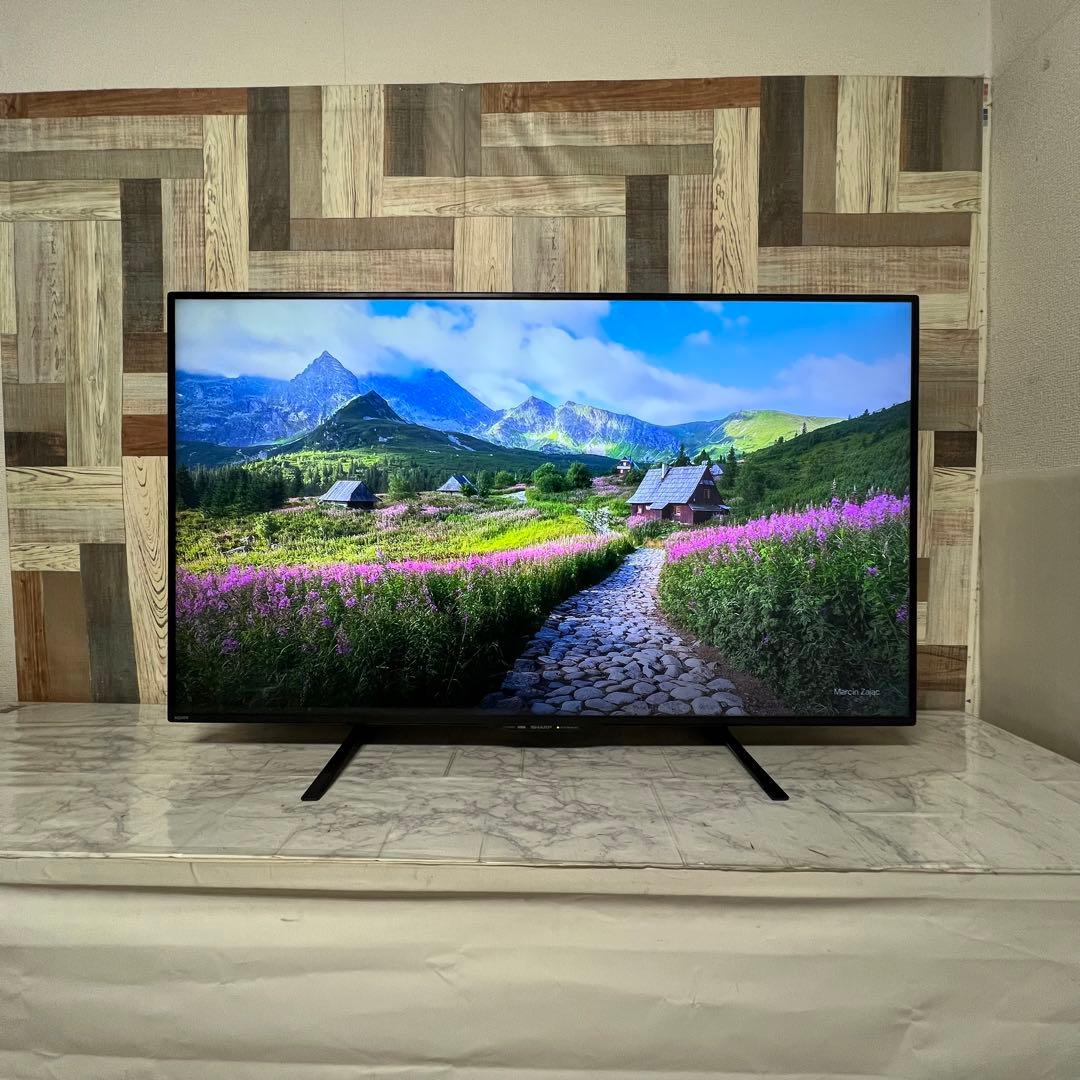 即日受渡❣️全国送料込シャープ50型液晶テレビ外付HDD録画対応　Wチューナー