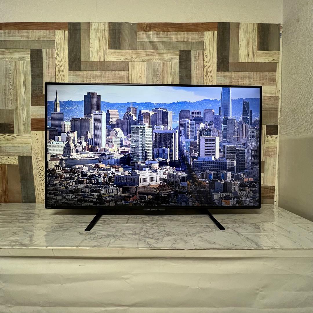 即日受渡❣️全国送料込シャープ50型液晶テレビ外付HDD録画対応　Wチューナー
