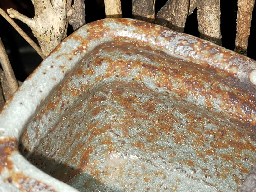 ♥長谷川青峯　火入　鼠志野　共箱付き　志野　湯飲み　湯呑み　骨董　古玩