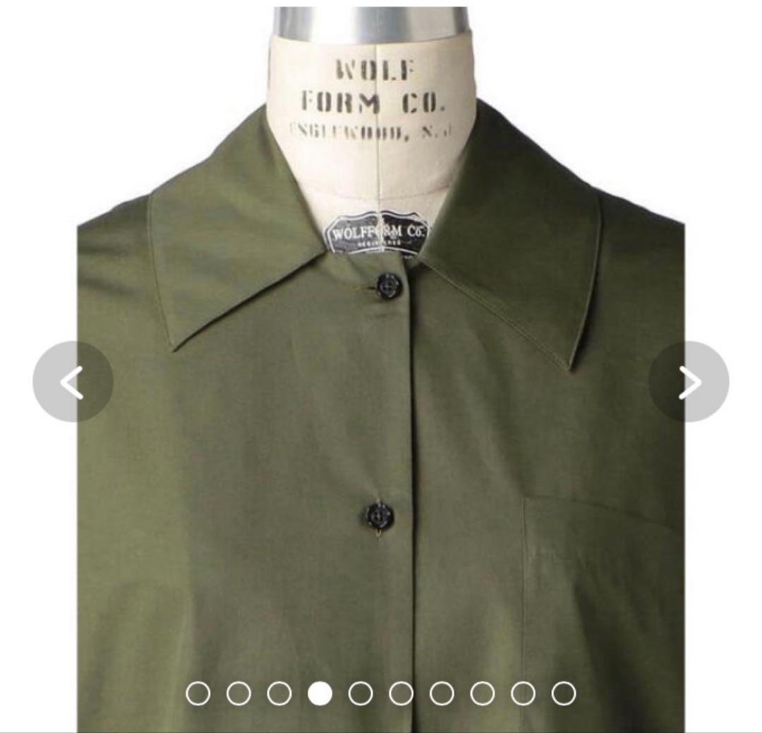 MARNI オリーブグリーン ボタンアップシャツ