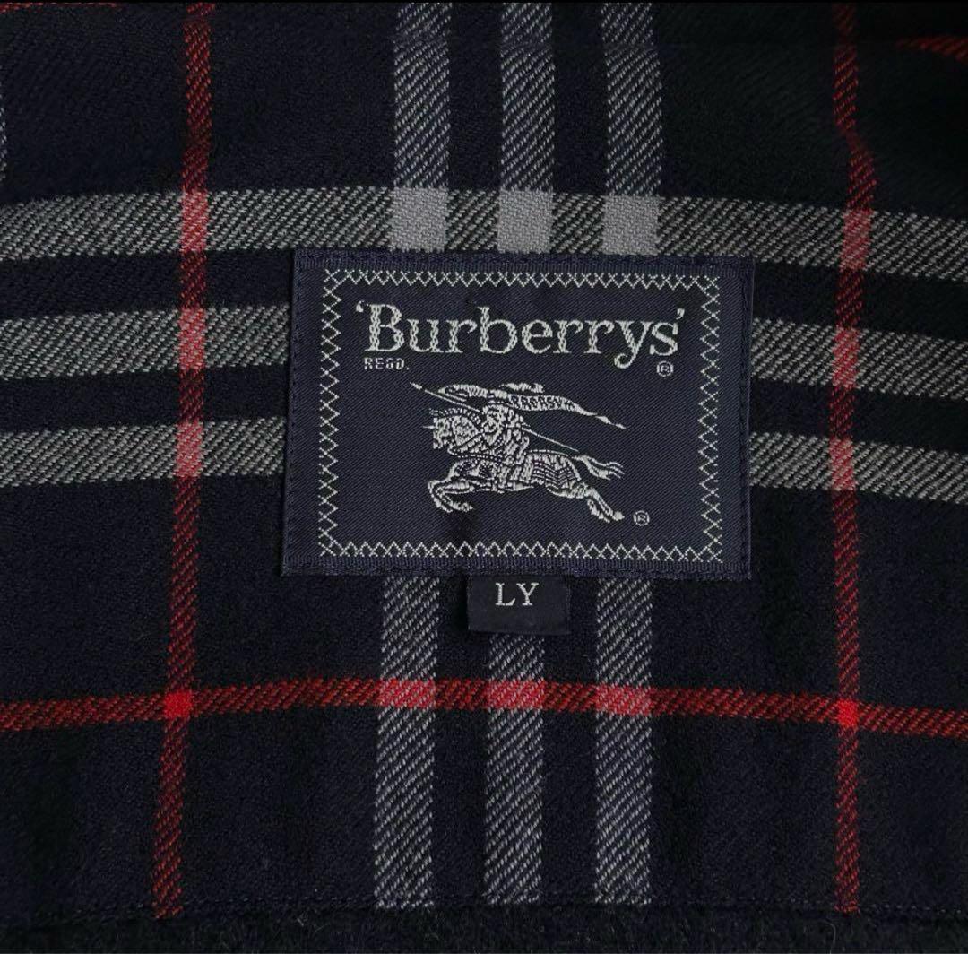 【美品】バーバリーズ 表記L ダッフルコート ムーアブルック ネイビー
