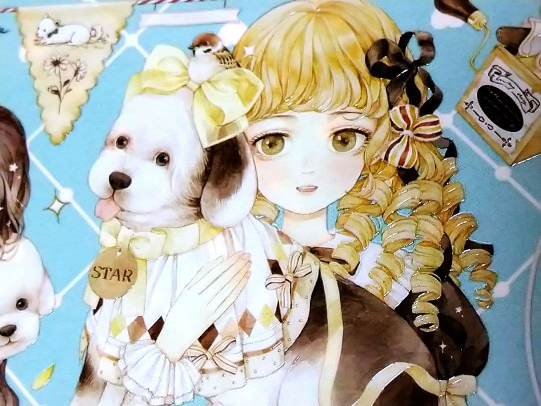 J880＃小狗乖乖(水晶)浸月岛切り売り海外人物マステ女の子