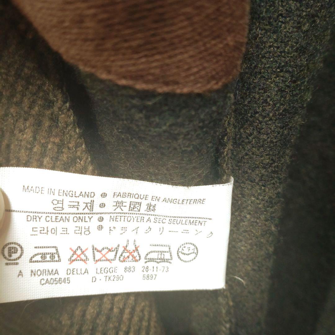 GLOVERALL　ダークオリーブブラウン色 ダッフルコート フード付き 英国製