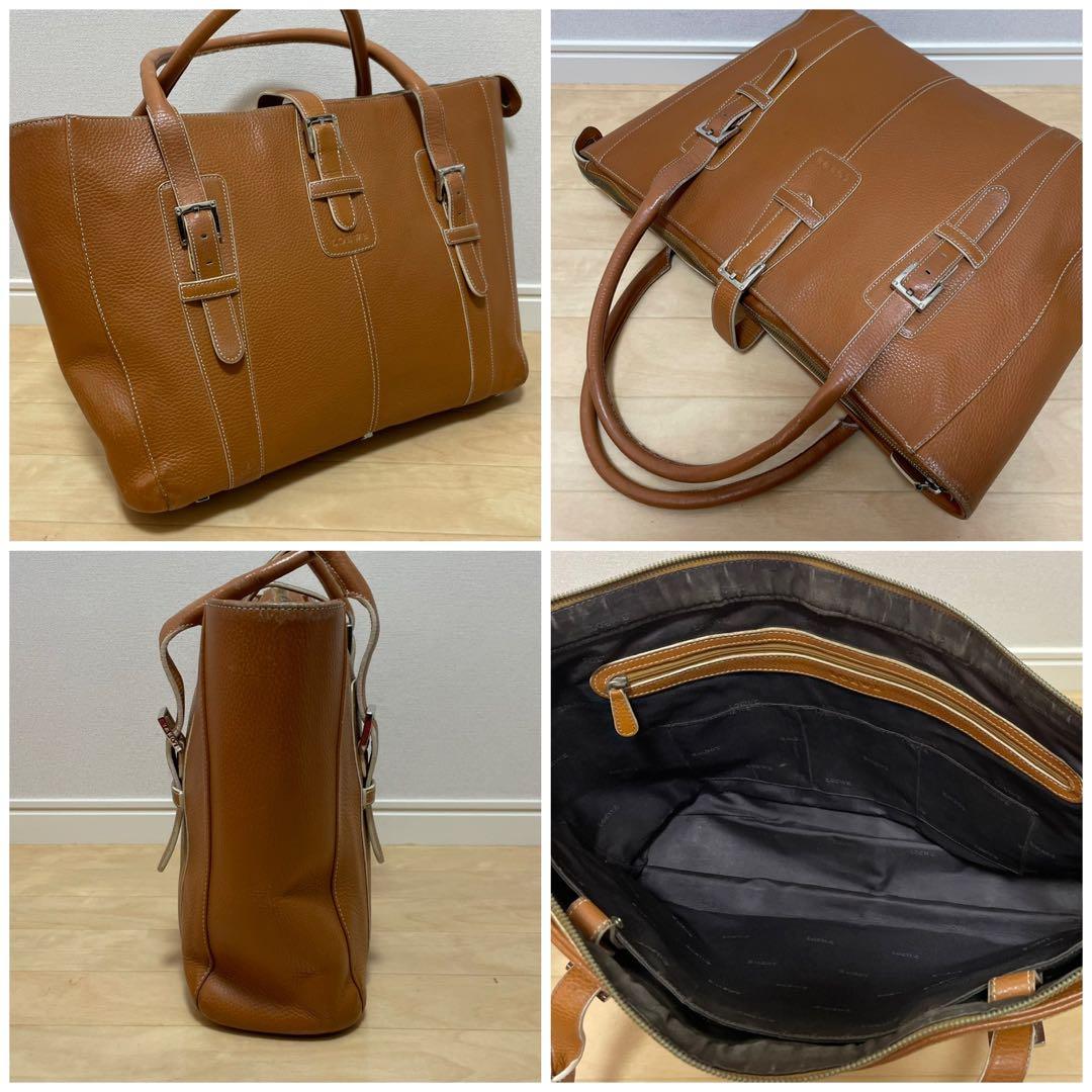 ■LOEWE（ロエベ）良品/レザー/ ハンドバッグ ライトブラウン