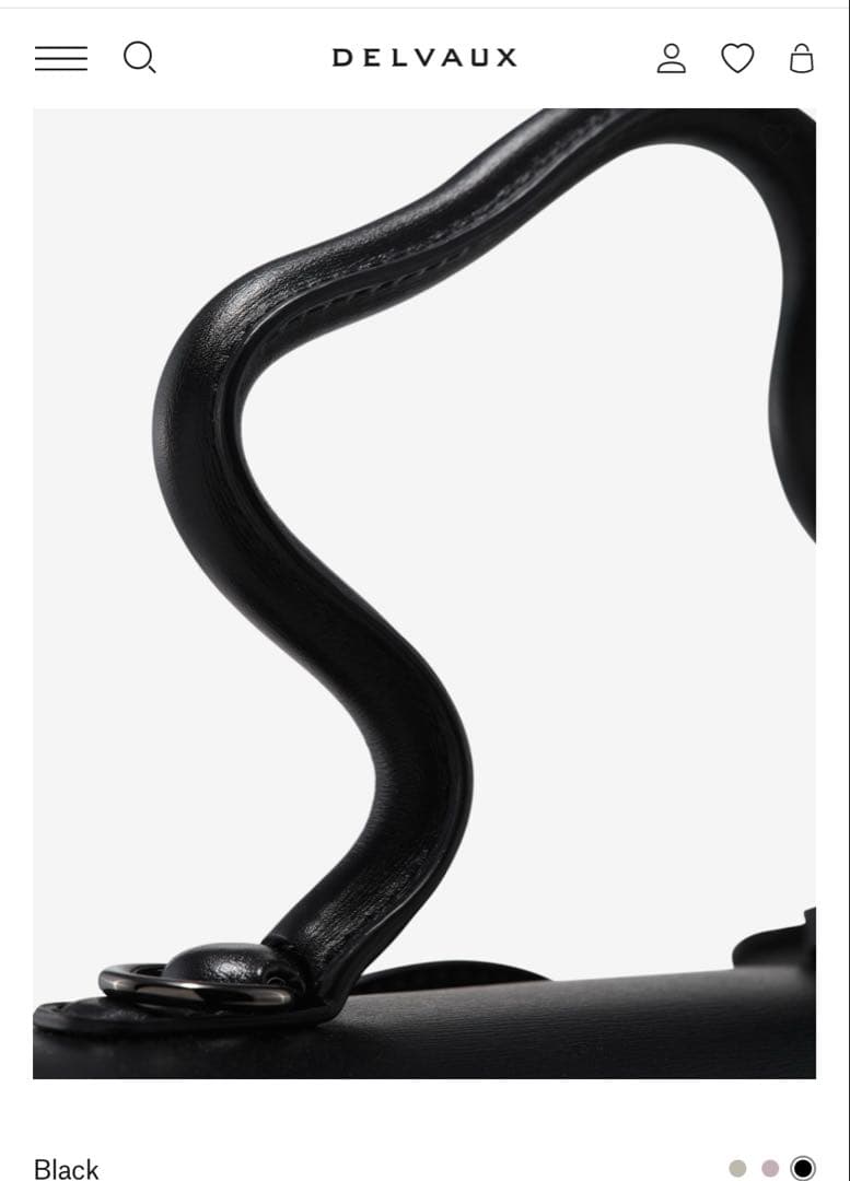 mimi！デルヴォー　ブリヨンミニ ウェイビー ブラック　美品