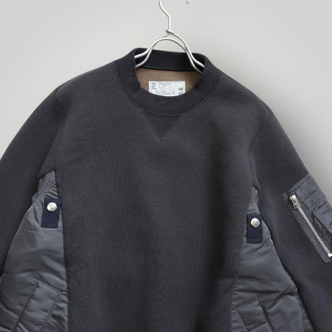 [タグ付 未使用品] sacai ドッキング スウェット グレー