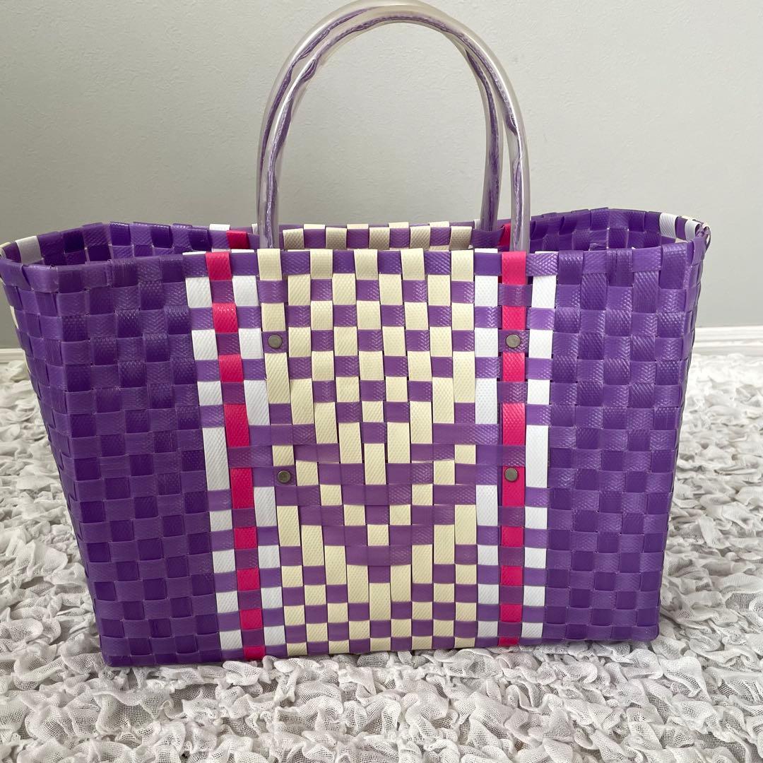 【レア＆美品】MARNI MARKET カゴバッグ パープル　　正規品