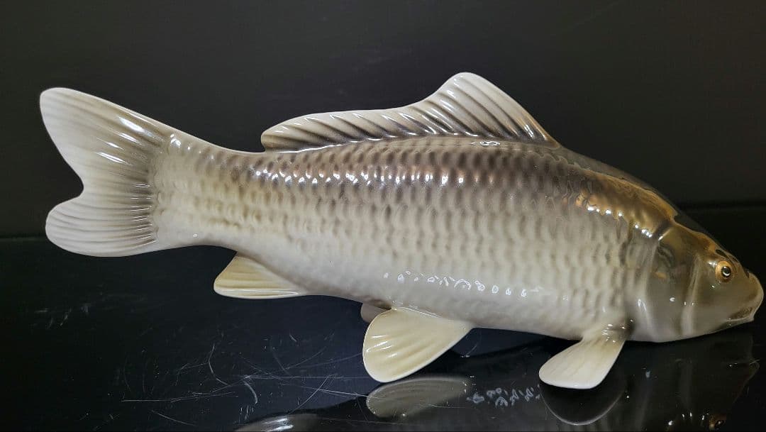 当時物 ノリタケ 鯉 魚 置物 2匹 フィギュリン Noritake