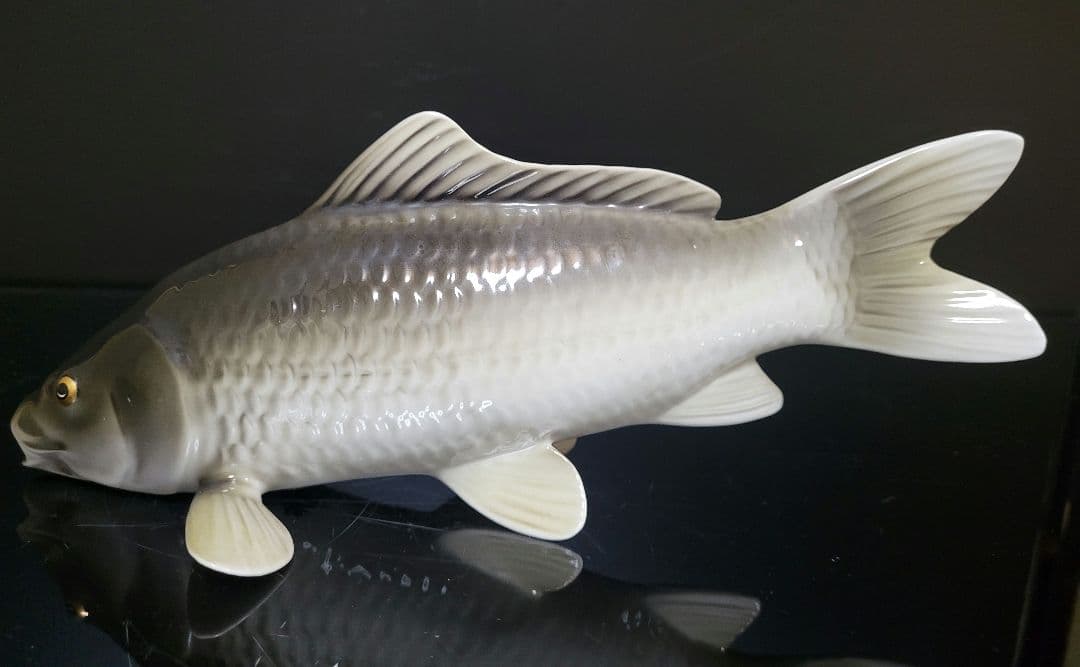 当時物 ノリタケ 鯉 魚 置物 2匹 フィギュリン Noritake