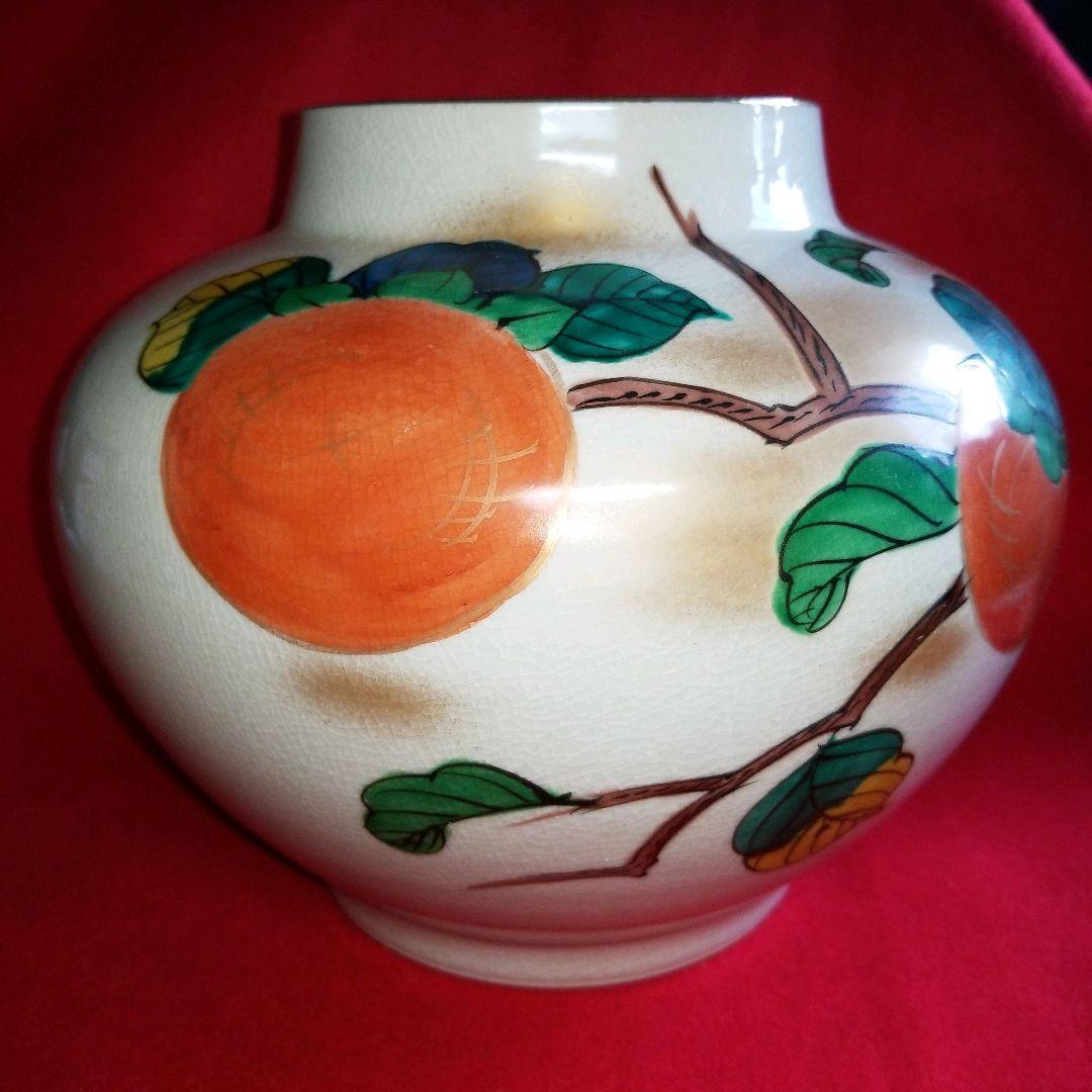 値下げしました。久谷　九谷焼　玉竜　【長玉竜作】花瓶