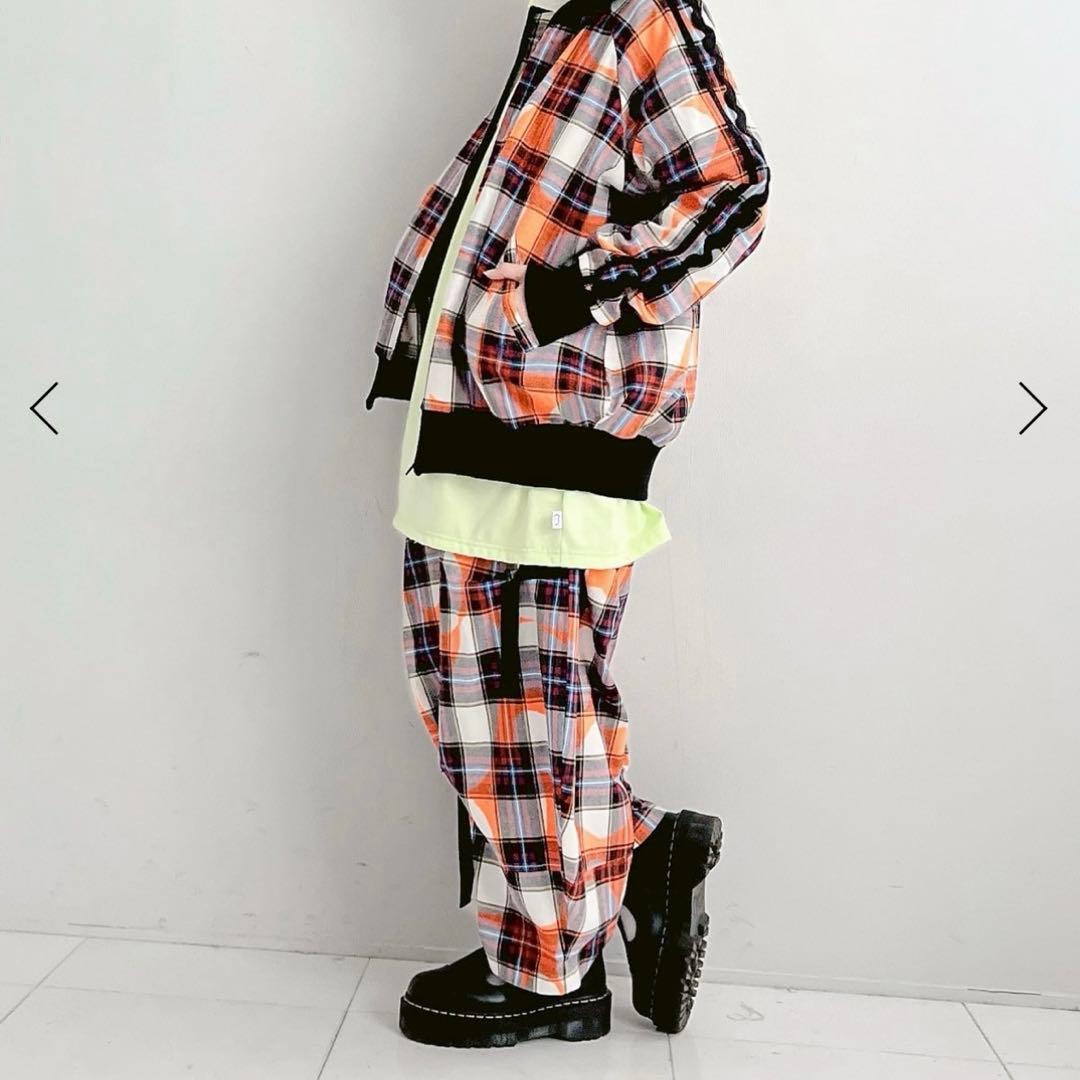 フランキーグロウfranky grow CHECKTAPE BIG PANTS