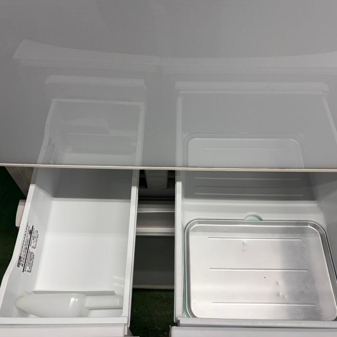 699 大型冷蔵庫　右開き　ガラストップ　400L強 自動製氷機　半年保証　美品