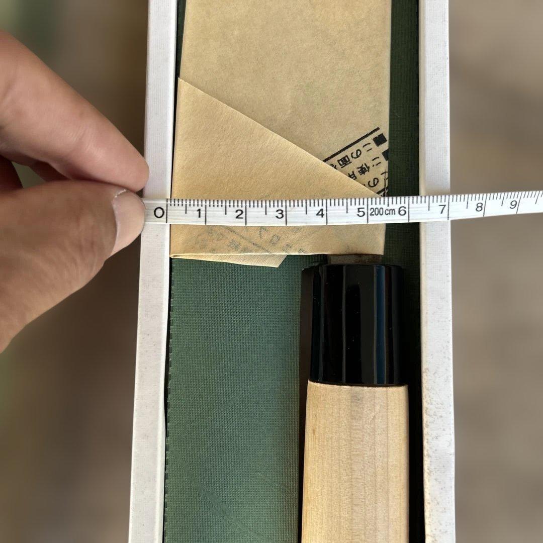 SS三枚打 菜切 出羽鋼/P口輪・朴柄 165mm 栄祥三郎作