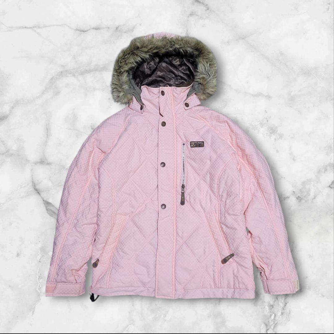 【美品】x-nix ピンク ブラウン スノーボード セットアップ