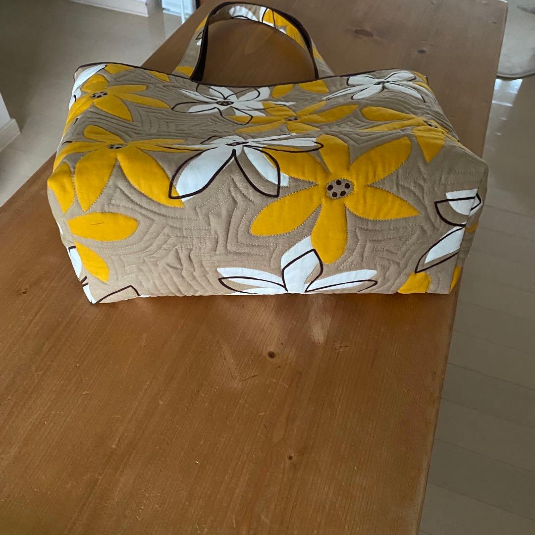 ハワイアンキルト◆トートバッグ&ポーチ２点セット◆ティアレ◆ミシンキルト