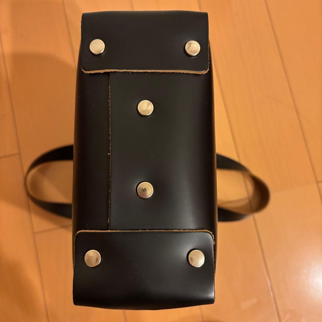 Hender Scheme ブラックレザートートバッグ　Sサイズ