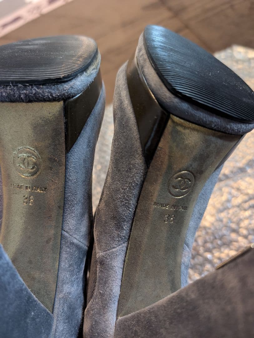 CHANEL　シャネル　スエード　ブーティ　ショートブーツ