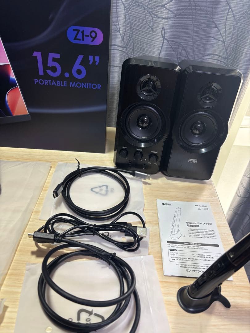 15.6インチモバイルモニター 本体　サンワスピーカー　ペン型マウス まとめ売