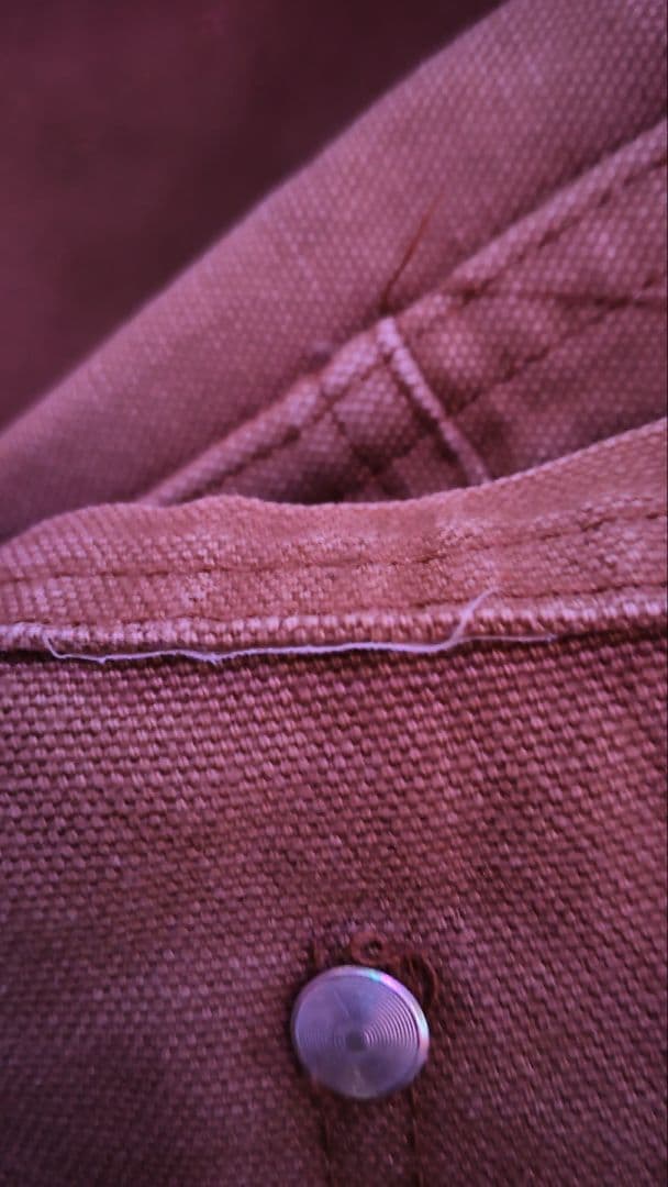 オーバーオール　ダブルニーカンガルーエプロン付き