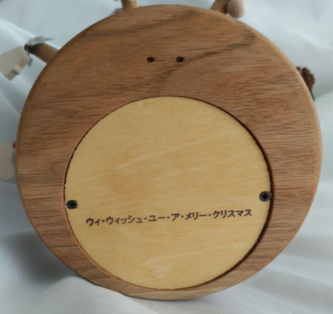 木製クリスマスツリー型オルゴール