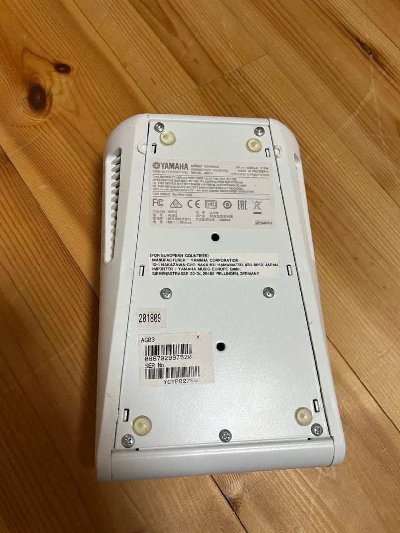 YAMAHA AG03 オーディオインターフェイス　ヤマハ