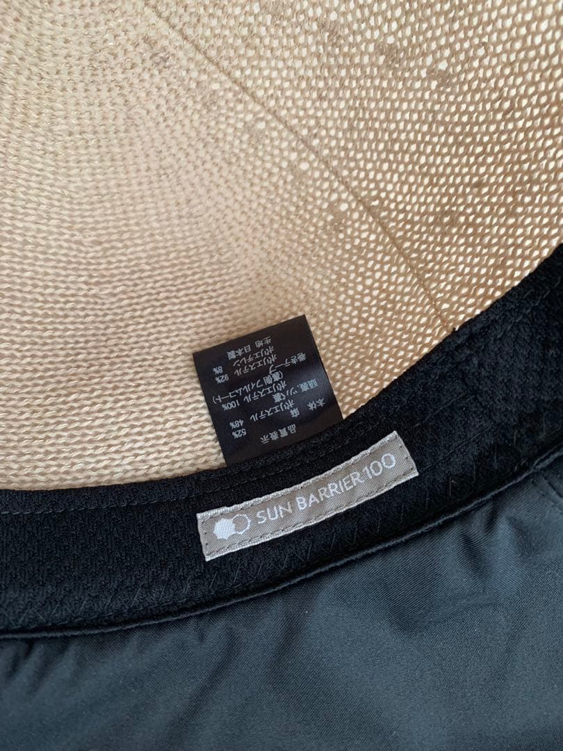 【美品】サンバリア100 リネンサーモハット　日焼け防止　シミ予防
