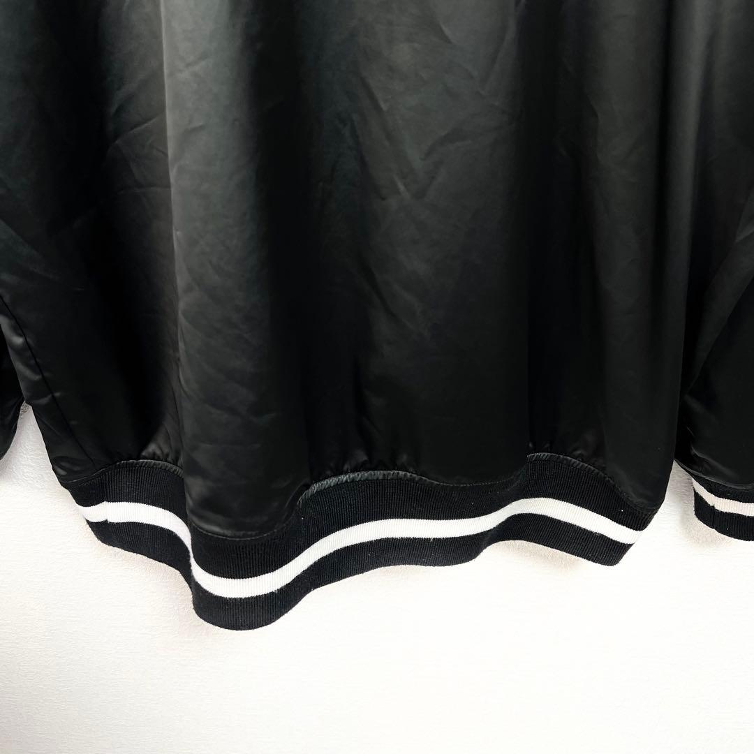 【カッズー】ナイキ ジョーダン✨️サテンジャケット　スタジャン　刺繍ロゴ
