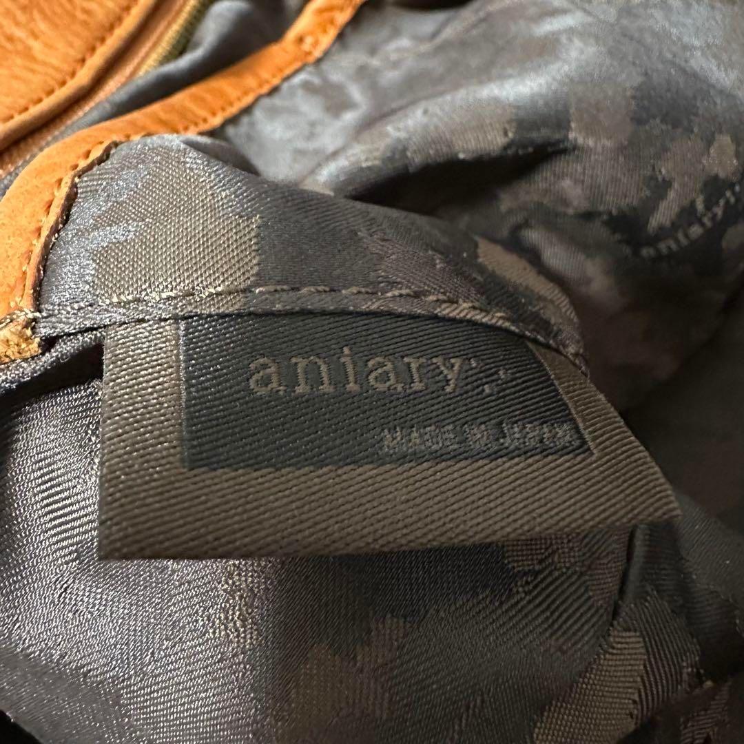 アニアリ　ビジネスバッグ　2way ショルダー　キャメル