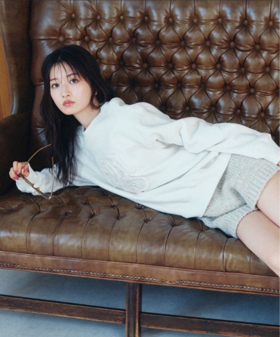 snidel Web限定 ボアロゴスウェット アイボリー