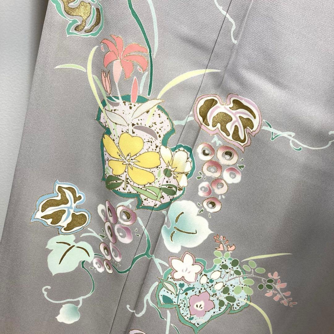 FF-210 付下げ モダン ハイセンス お洒落 共八掛 正絹 広衿 袷