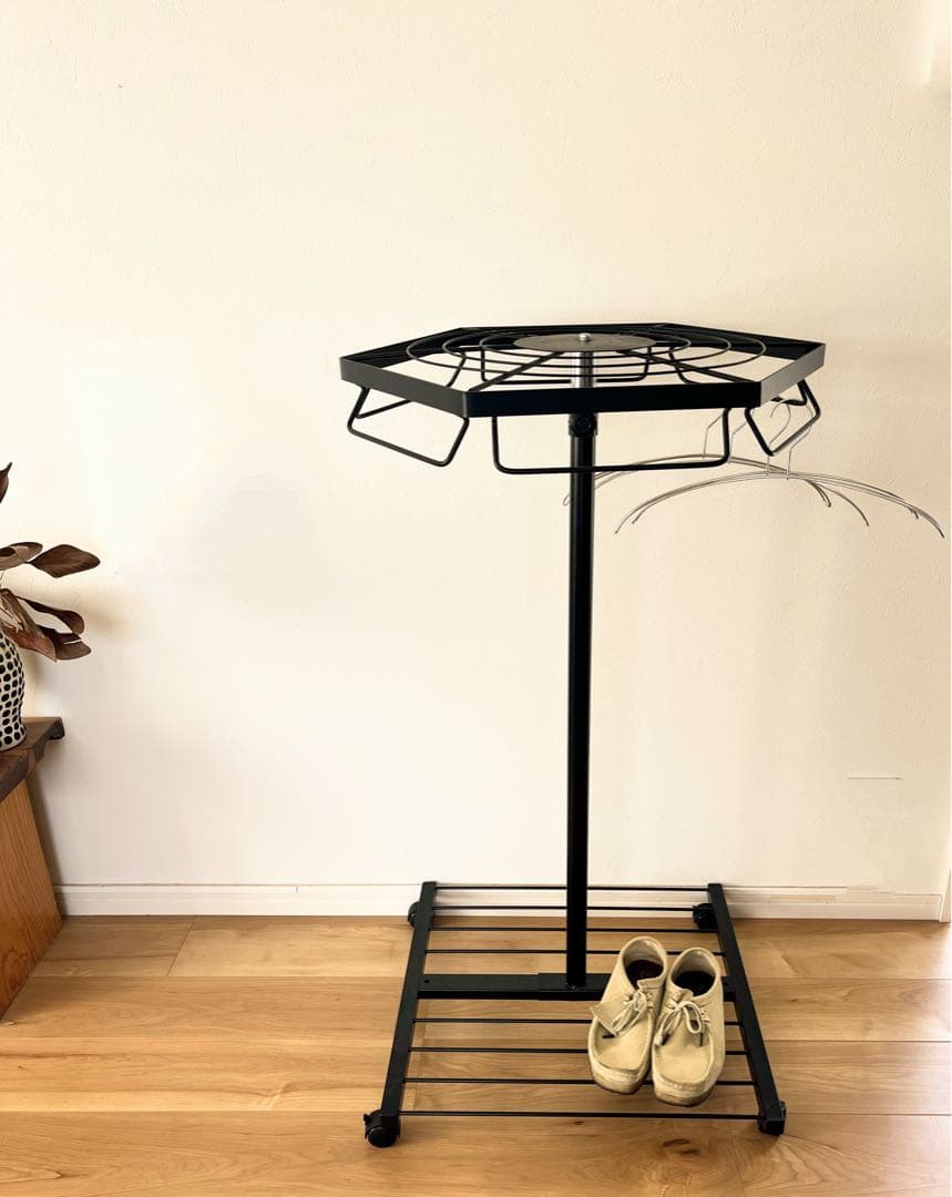 【ヴィンテージ】回転式　ミッドセンチュリー　サークルラック　店舗什器　アパレル