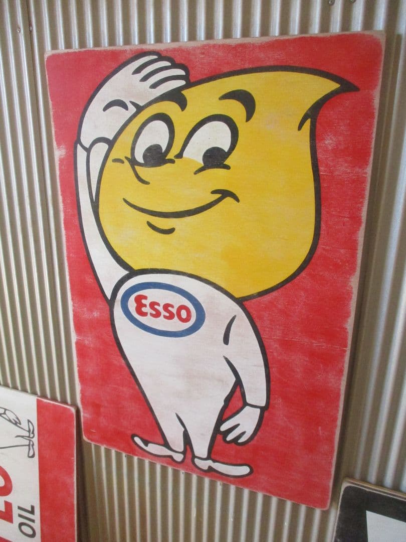 インテリア木製看板ESSOBOY検)アドバタイジングガレージカスタムUSA60S