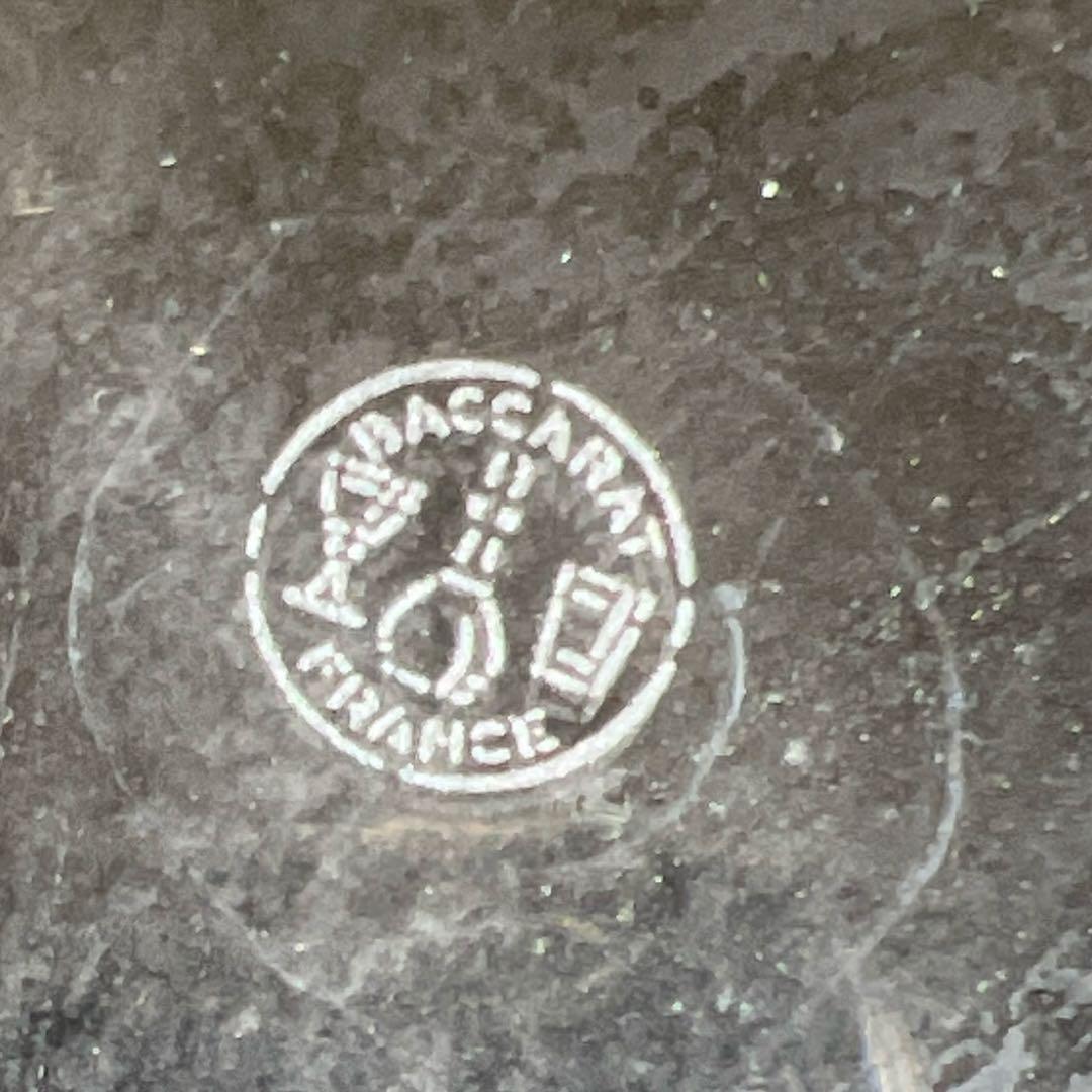 春海バカラ　金彩切子鉢　口径約21.5㎝　東Y7-1217☆1F