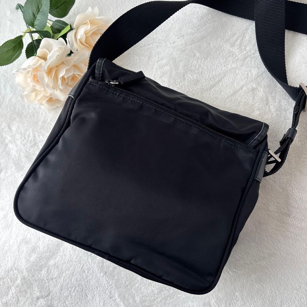 【極美品】PRADA プラダ ショルダーバッグ 三角ロゴ ナイロン フラップ