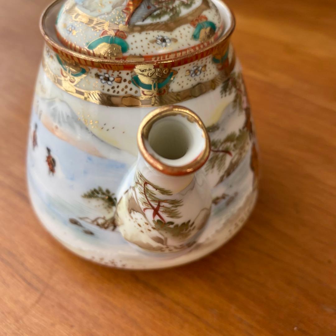 希少　オールドノリタケ　ティーセット　3点セット　英国里帰り品　人気の着物絵