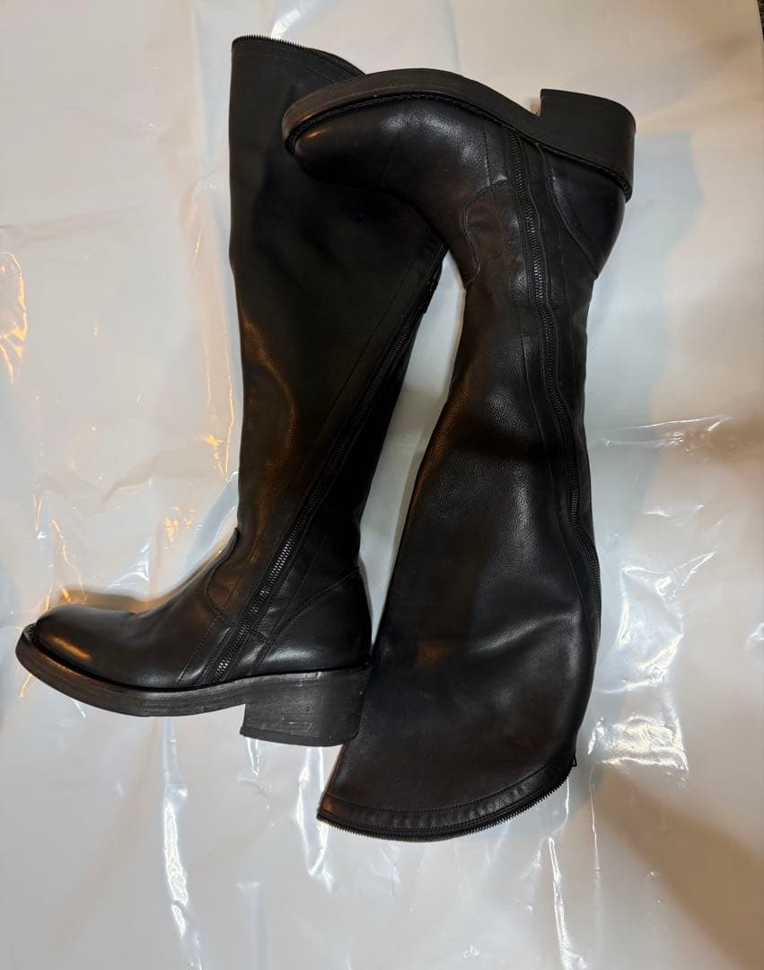 y*o様 Ann Demeulemeester レザーロングブーツ 黒 37.5