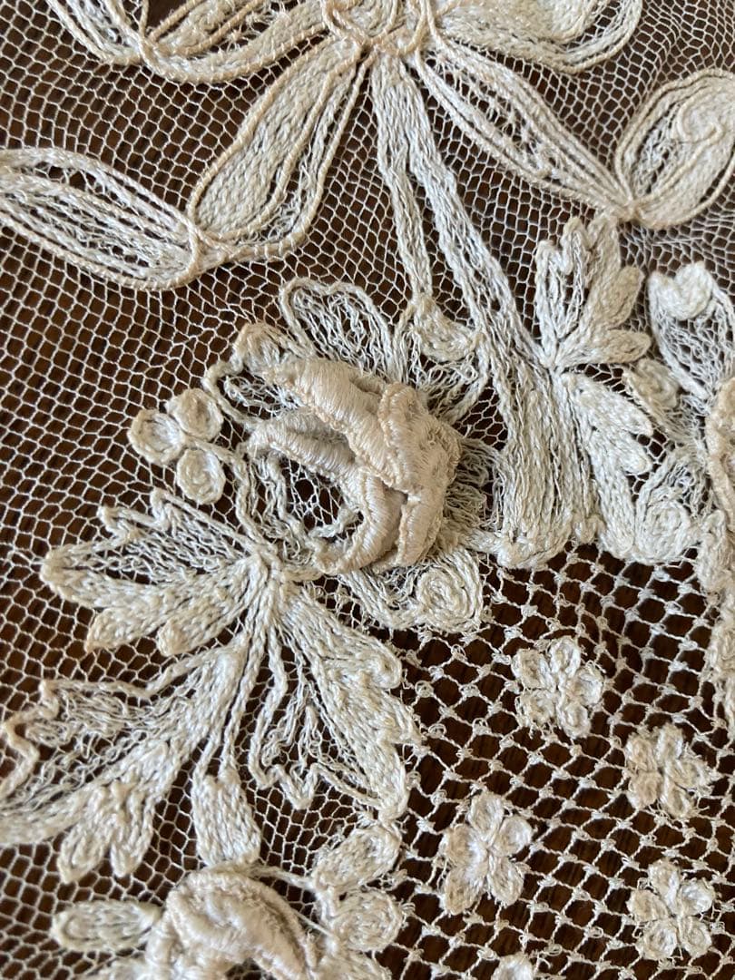 フランスアンティーク立体の花びら チュールレース ウエディング用 花かご&リース